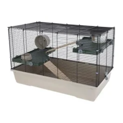 Cage pour petits animaux - KERBL - FLAT NATURE - 80 x 45 x 53 cm - 3 étages