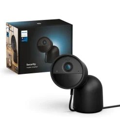 Caméra de surveillance HUE SECURE avec support bureau noire