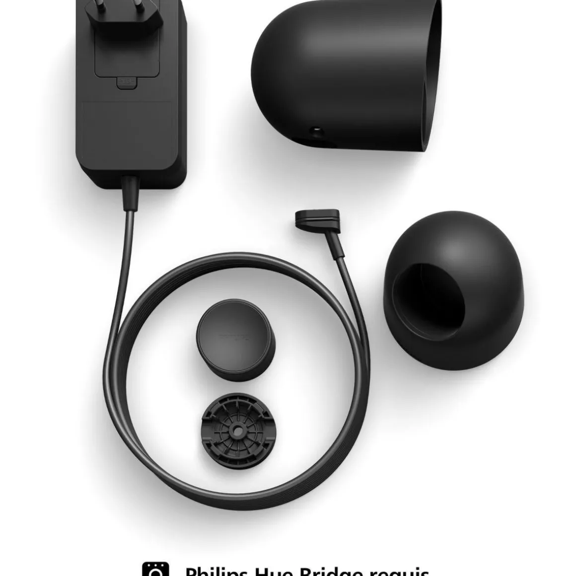 Caméra de surveillance HUE SECURE avec support bureau noire