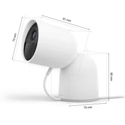 Caméra de surveillance HUE SECURE avec support bureau blanche