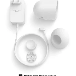 Caméra de surveillance HUE SECURE avec support bureau blanche