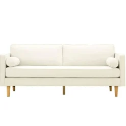 Canapé 3 places design en velours beige STAN