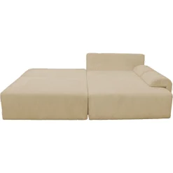 Canapé d'angle convertible réversible 5 places en velour côtelé BILLY