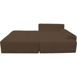 Canapé d'angle convertible réversible 5 places en velour côtelé BILLY