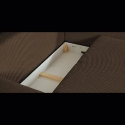 Canapé d'angle convertible réversible 5 places en velour côtelé BILLY