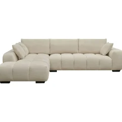 Canapé d'angle tissu Monceau - 3 places - Beige