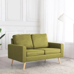 Canape a 2 places Vert Tissu