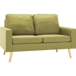 Canape a 2 places Vert Tissu