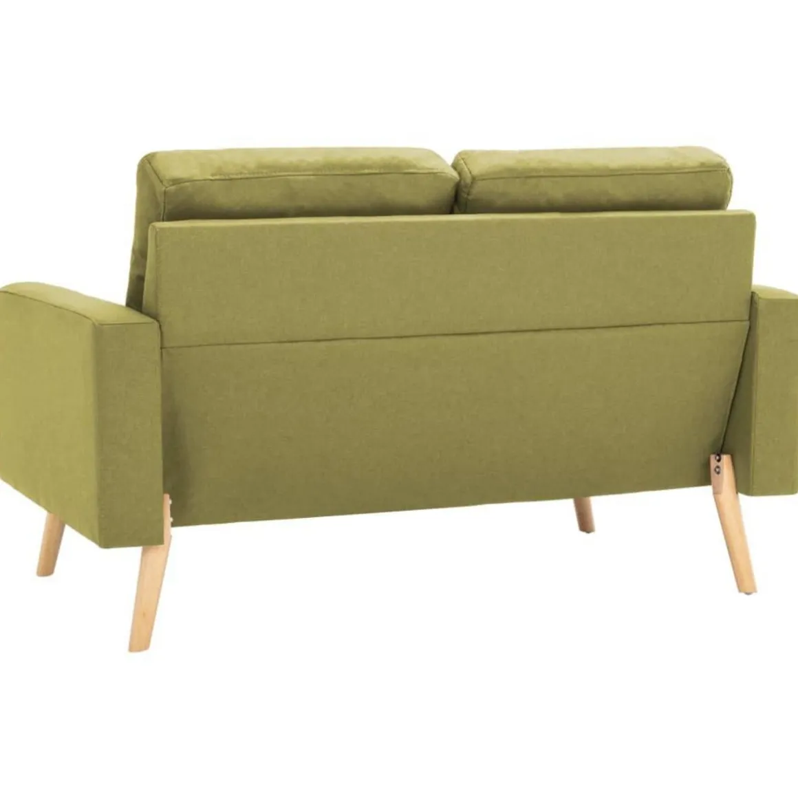 Canape a 2 places Vert Tissu