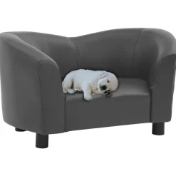 Canape pour chien Gris 67x41x39 cm Similicuir