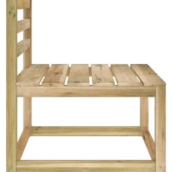 Canapes centraux palette de jardin 2 pcs Pin impregne de vert