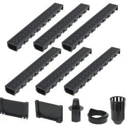 Canaux de drainage 6 pcs Plastique 6 m