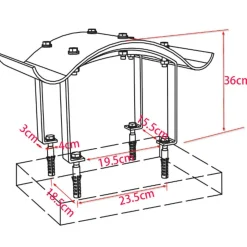 Capot de cheminee Acier inoxydable Argente