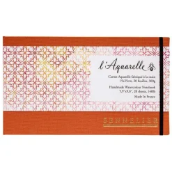 Carnet aquarelle - 15 x 25 cm - 20 feuilles - 300 g