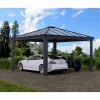 Carport alu 2 voitures Anthracite 17,8 m² - COLORADO