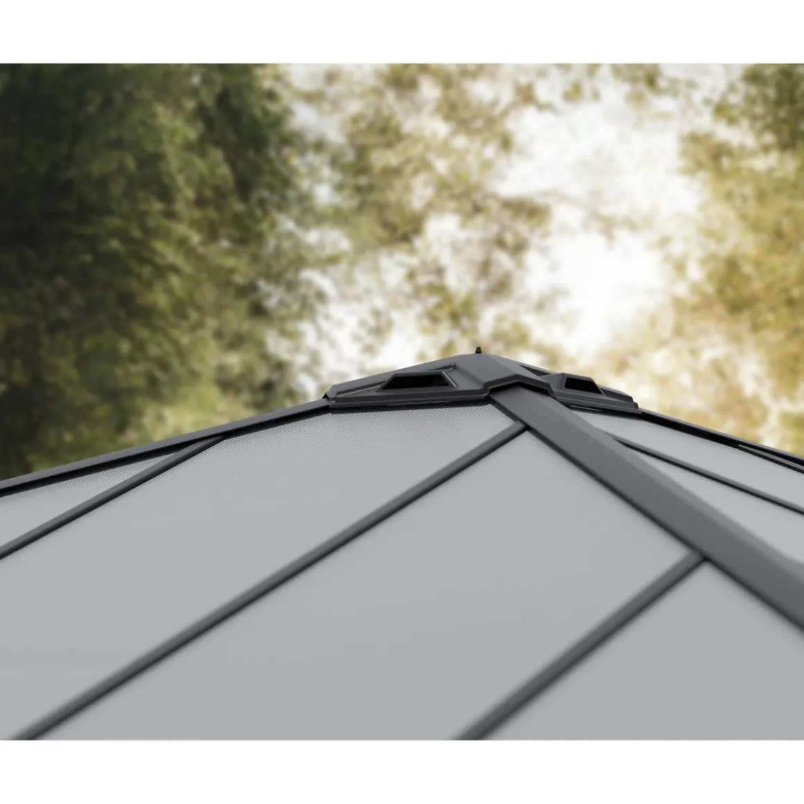 Carport alu 2 voitures Anthracite 17,8 m² - COLORADO