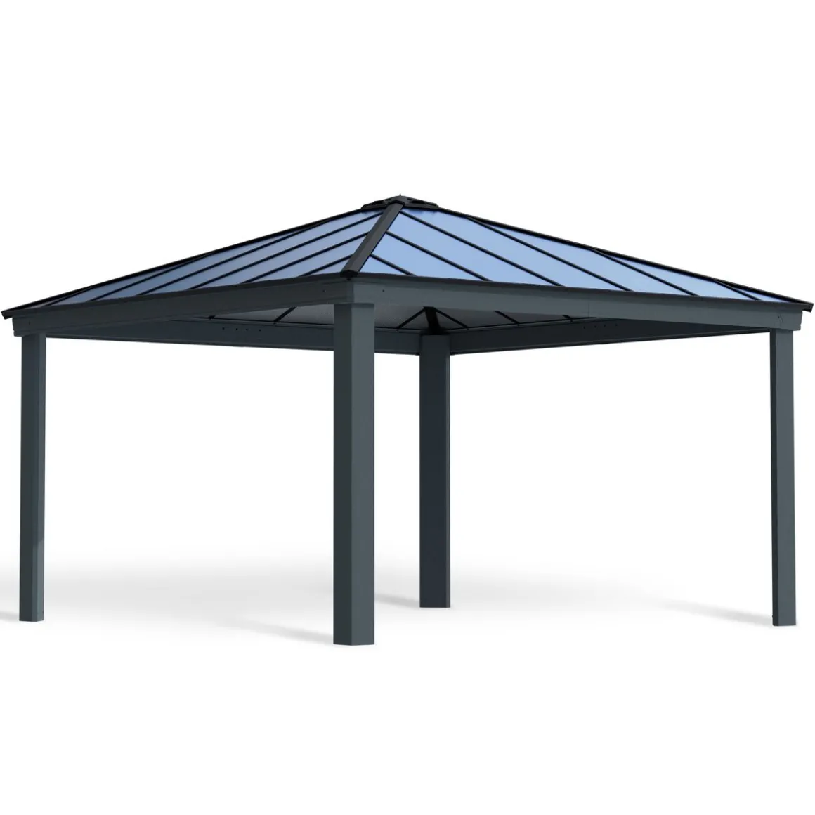 Carport alu 2 voitures Anthracite 17,8 m² - COLORADO