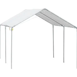 Carport auvent pour voiture 5,95L x 2,90l x 2,60H m acier galvanisé robuste PE haute densité