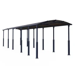 Carport Camping-Car Aluminium - Anthracite -40,3m² - ARCADIA ALPINE 6402