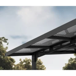 Carport polycarbonate 2 voitures Anthracite 33,5 m² - SYDNEY
