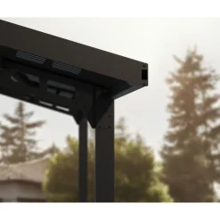 Carport polycarbonate 2 voitures Anthracite 33,5 m² - SYDNEY