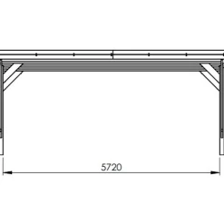 Carport toit plat - Bois traité autoclave - 2 voitures - 30,9 m² - VICTOR DESIGN