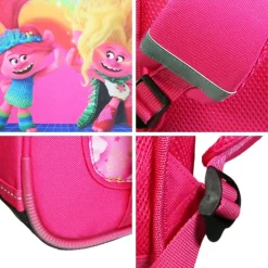 Cartable 38 cm Les Trolls Rose