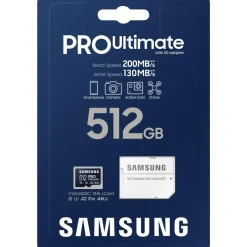 Carte Micro SD 512 Go Pro Ultimate avec adaptateur