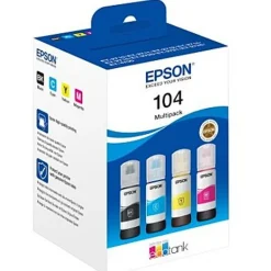 Cartouche d'encre ECOTANK 4 Bouteilles Serie 104 (Multipack 4 couleurs)