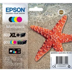 Cartouche d'encre 603XL Noir et CMJ STD Etoile de Mer