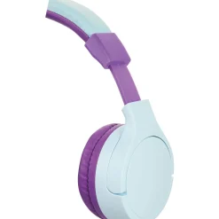 Casque filaire Q1094 pour enfants + 6 autocollants - Violet et Blanc