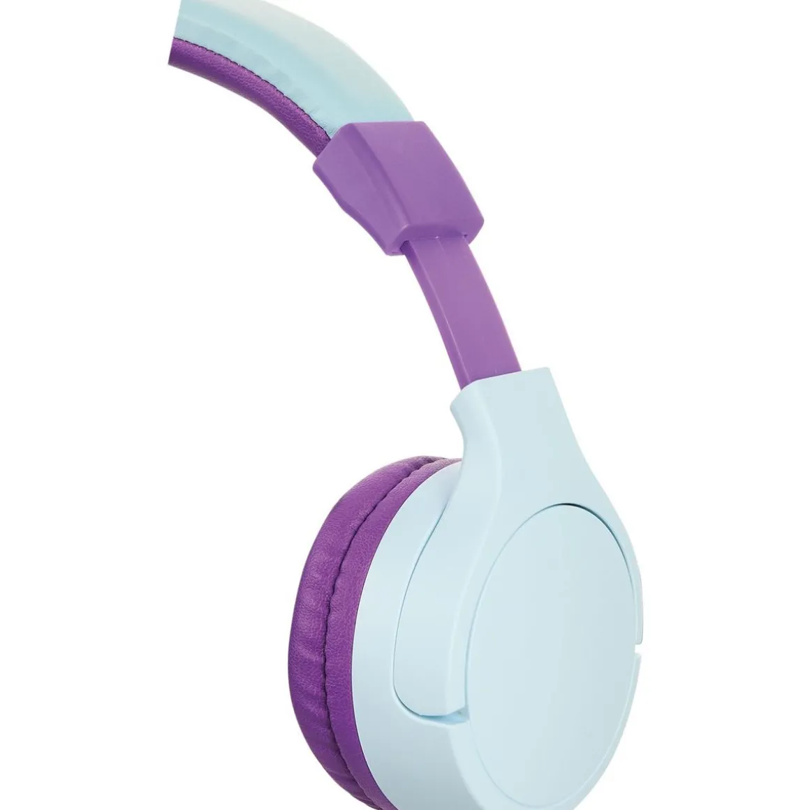 Casque filaire Q1094 pour enfants + 6 autocollants - Violet et Blanc