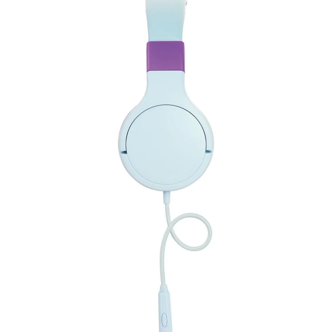 Casque filaire Q1094 pour enfants + 6 autocollants - Violet et Blanc