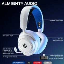 Casque gamer Arctis Nova 7p white