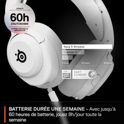 Casque gamer Arctis Nova 5 Blanc