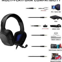 Casque gamer KORP-COBALT Noir