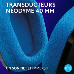 Casque gaming sans fil G535 Lightspeed Noir et Bleu