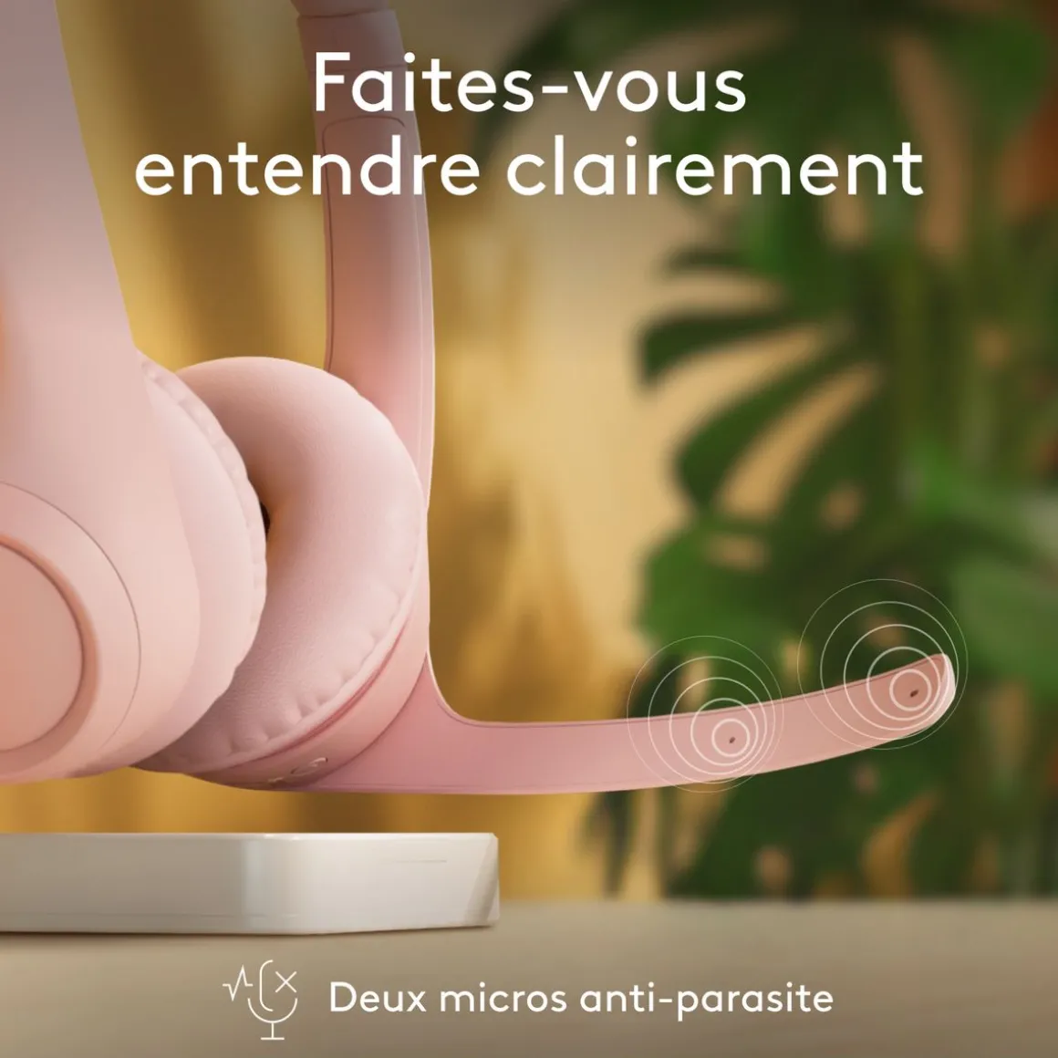 Casque PC sans fil Bluetooth Zone 300 - Rose