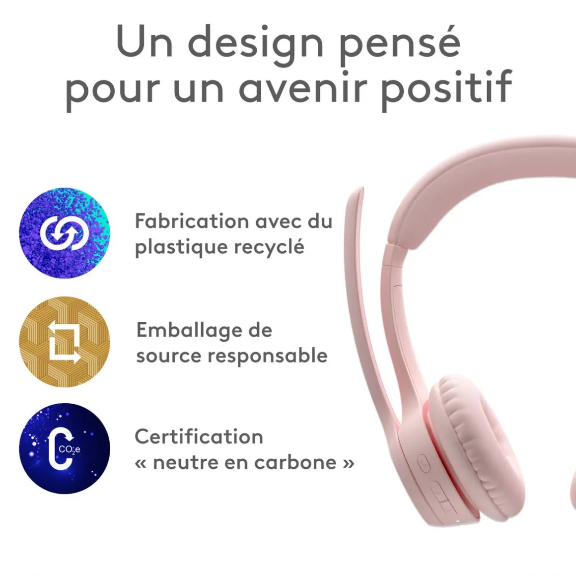 Casque PC sans fil Bluetooth Zone 300 - Rose