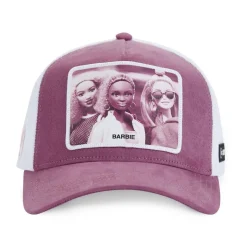 Casquette femme trucker en suedine finitions premium Barbie