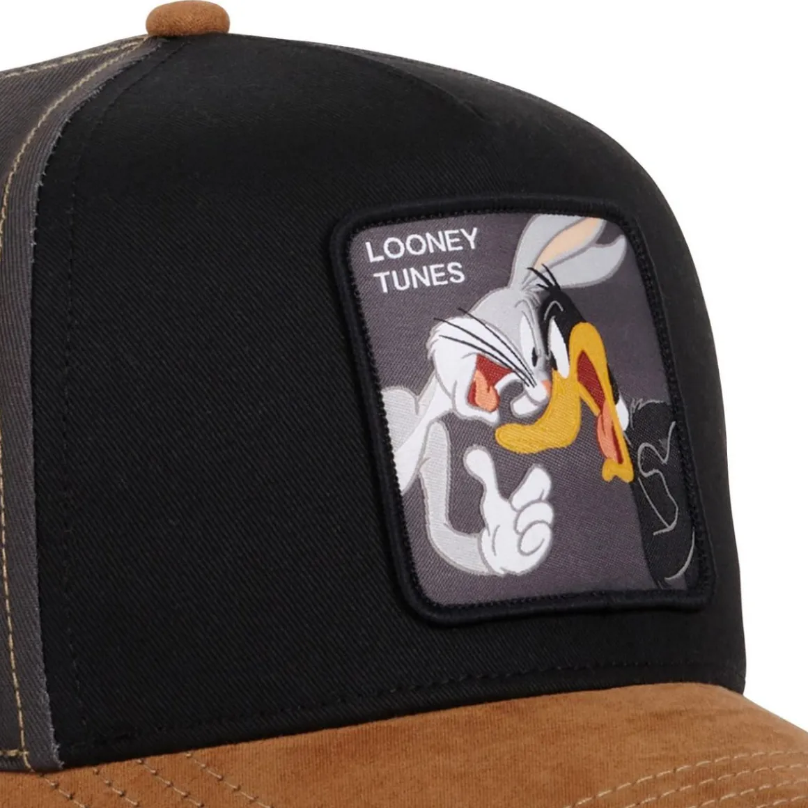 Casquette homme trucker mix de matière Looney Tunes Bugs ans Daffy