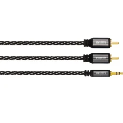 Câble audio stéréo 2 fiches mâles/Jack mâle stéréo 35mm