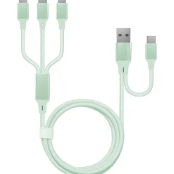 Câble de charge Lightning/MUSB/USB C - Vert