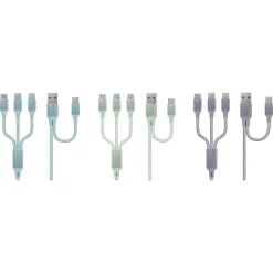 Câble de charge Lightning/MUSB/USB C - Violet