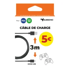 Câble de Charge Manette PS4 - Xbox One