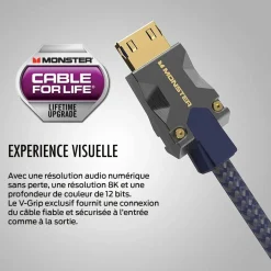 Câble HDMI M3000 UHD 8K DOLBYVISION HDR 48GBPS 1.5M