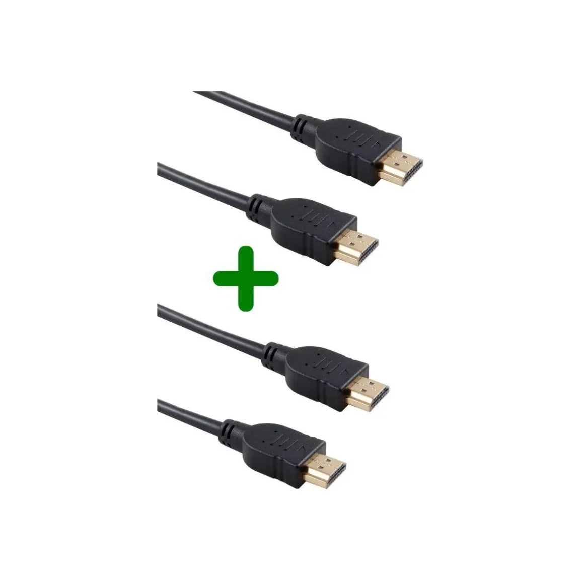 Câble HDMI x2 HDMI 2M noir droit 2.0