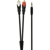 Câble Jack/RCA Jack/2 RCA - 2m - ecp