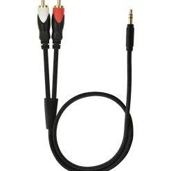 Câble Jack/RCA Jack/2 RCA - 2m - ecp