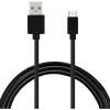 Câble micro USB vers USB noir 2M